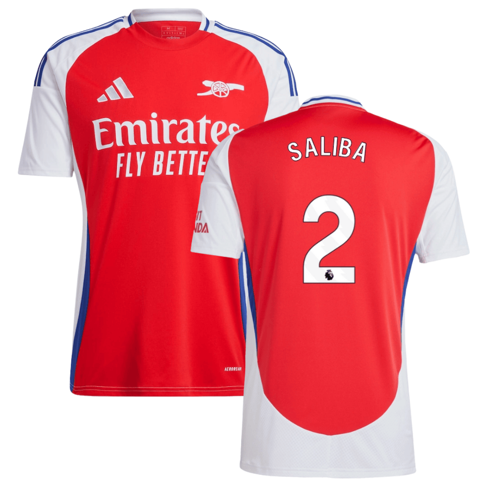 William Saliba 2 Arsenal 2024 25 Home Jersey Red OGASPORTS
