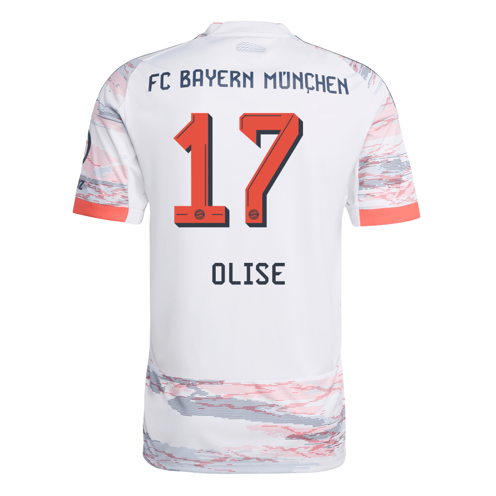 Michael Olise 17 Bayern Munich 2025 26 Away Men Jersey White OGASPORTS Michael Olise 17 Bayern Munich 2025 26 Away Men Jersey White OGASPORTS