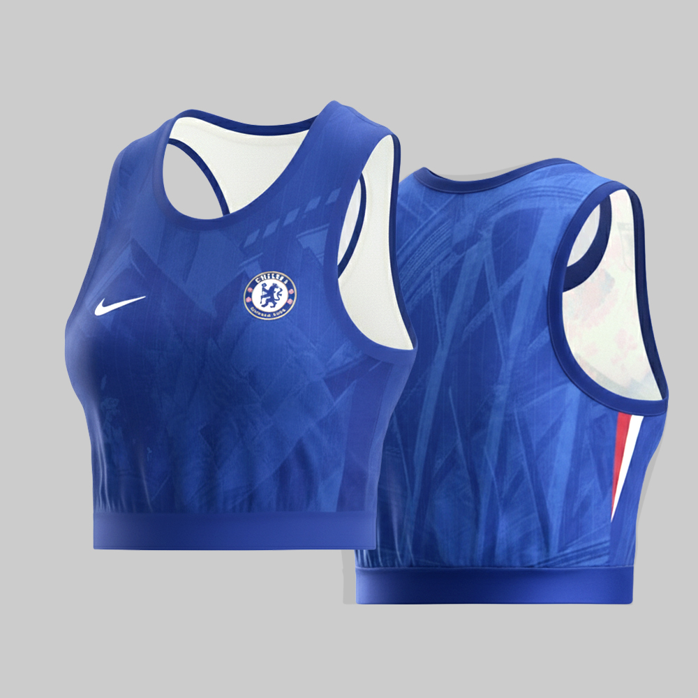 Chelsea 2025-26 Crop Jersey - Bold Blue Fanwear - Women_s Sportwear – Đã sửa