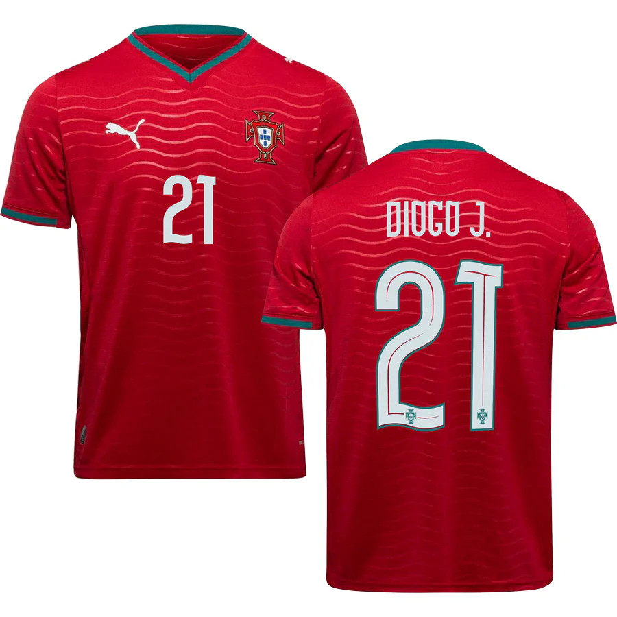 Diogo Jota #21 Portugal World Cup 2026 Home Jersey - Red