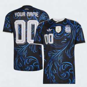 Argentina Worldcup 2026 Customize Away Jersey - Black