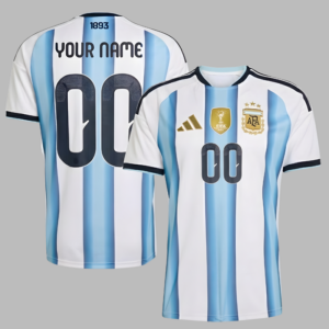 Argentina Worldcup 2026 Customize Home Jersey - White blue