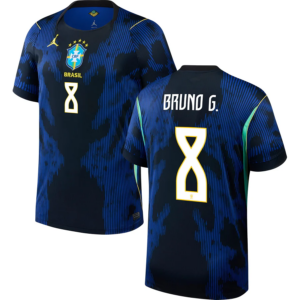 Bruno Guimarães #8 Brazil Worldcup 2026 Away Jersey - Blue