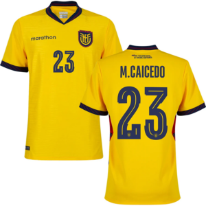 Caicedo #23 Ecuador Worldcup 2026 Home Jersey - Yellow