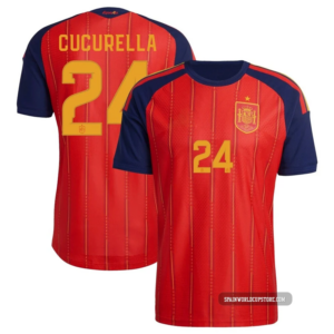 Cucurella #24 Spain 2026 Home Jersey - Red