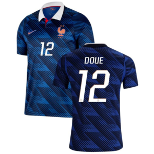 Désiré Doué #12 France Worldcup 2026 Home Jersey - Blue