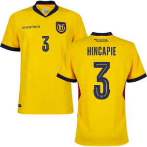 Hincapie #3 Ecuador Worldcup 2026 Home Jersey - Yellow