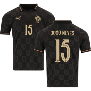 Joao Neves #15 Portuga Worldcup 2026 Black Panther Away Jersey - Black