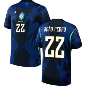 Joao Pedro #22 Brazil Worldcup 2026 Away Jersey - Blue
