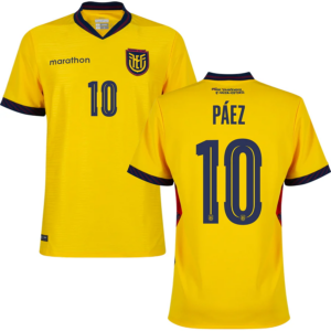 Páez #10 Ecuador Worldcup 2026 Home Jersey - Yellow