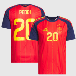 Pedri #20 Spain Worldcup 2026 Home Jersey - Red
