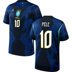 Pele #10 Brazil Worldcup 2026 Away Jersey - Blue