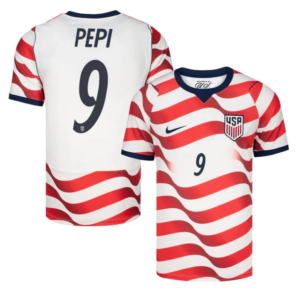 USMNT Pepi #9 USA Worldcup 2026 Home Jersey - White red
