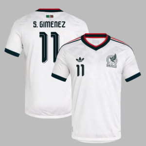 Santiago Giménez #11 Mexico Worldcup 2026 Away Jersey - White