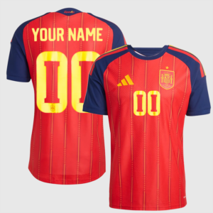 Spain Worldcup 2026 Customize Home Jersey - Red
