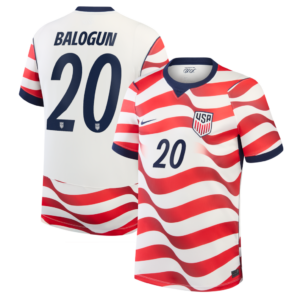 USMNT Folarin Balogun #20 USA Worldcup 2026 Home Jersey - White red