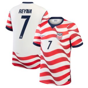 USMNT Giovanni Reyna #7 USA Worldcup 2026 Home Jersey - White red