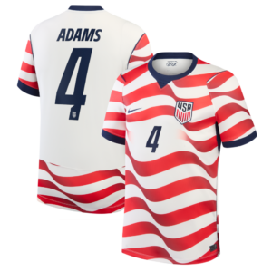 USMNT Tyler Adams #4 USA Worldcup 2026 Home Jersey - White red