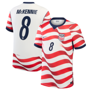 USMNT Weston McKennie #8 USA Worldcup 2026 Home Jersey - White red