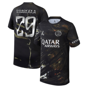 B.Barcola #29 Paris Saint-Germain 2026 Jordan Night Jersey - Black