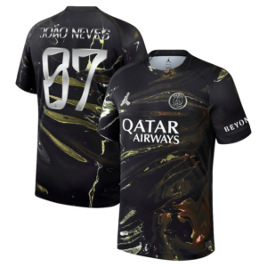 João Neves #87 Paris Saint-Germain 2026 Jordan Night Jersey - Black