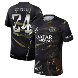 Mayulu #24 Paris Saint-Germain 2026 Jordan Night Jersey - Black