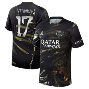 Vitinha #17 Paris Saint-Germain 2026 Jordan Night Jersey - Black