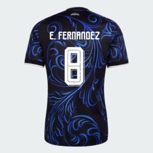 E. FERNANDEZ #8 Argentina Worlcup 2026 Away Jersey - Blue