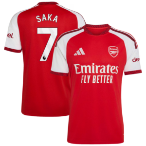 Bukayo Saka #7 Arsenal 2026/27 Home Jersey - Red