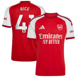 Declan Rice #41 Arsenal 2026/27 Home Jersey - Red