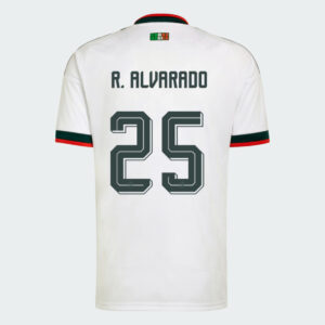 R. ALVARADO #25 Mexico Worlcup 2026 Away Jersey - White