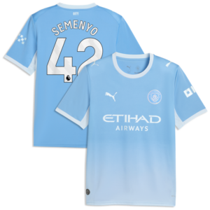 Semenyo #42 Manchester City 2026/27 Home Jersey - Blue