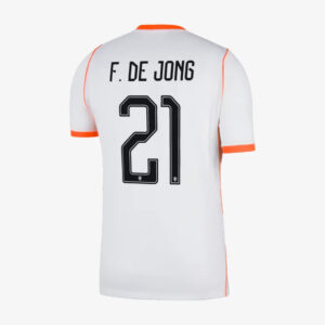 F. DE JONG #21 Netherlands Worldcup 2026 Away Jersey - White