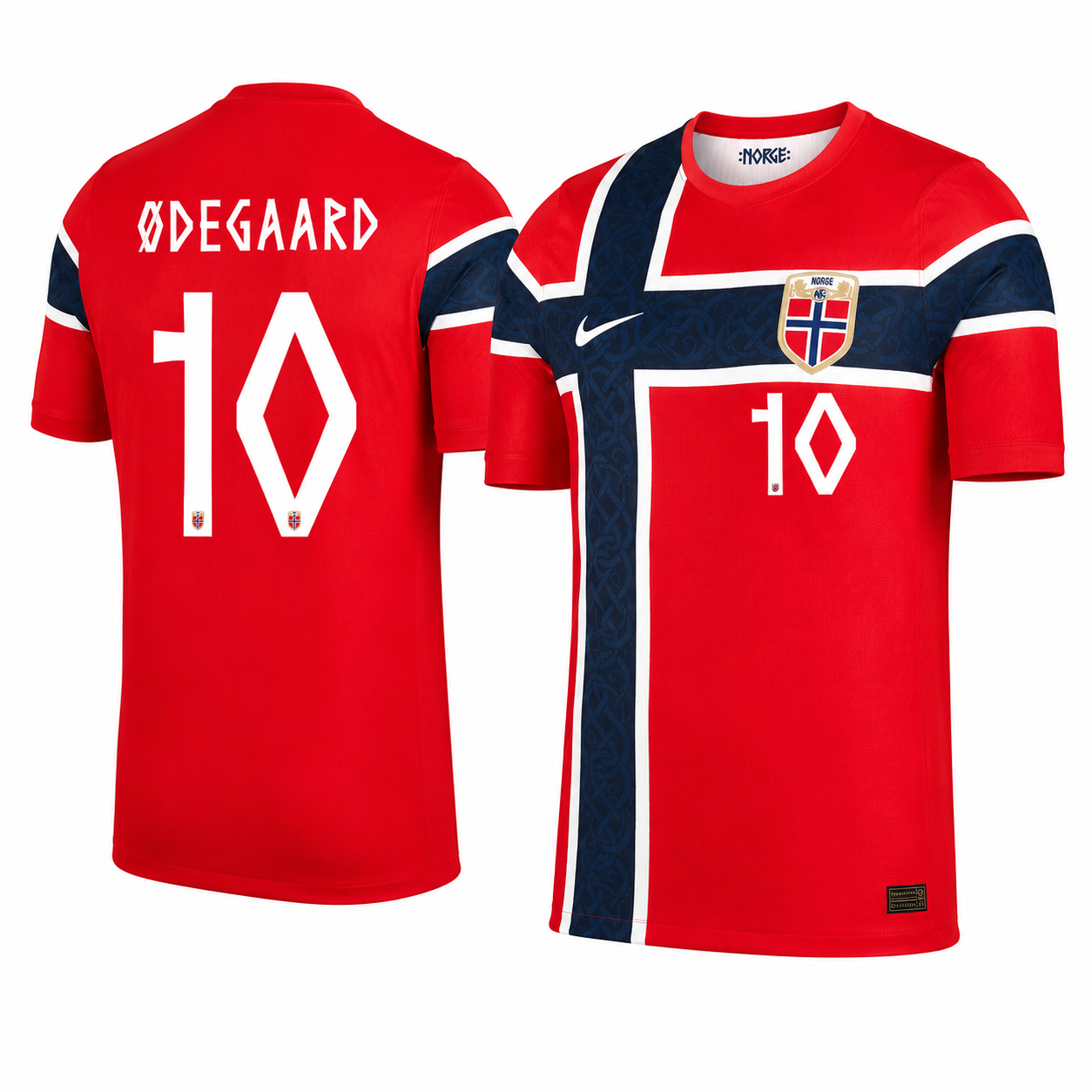 Odegaad #10 Norway National Team 2026 Home Jersey - Red