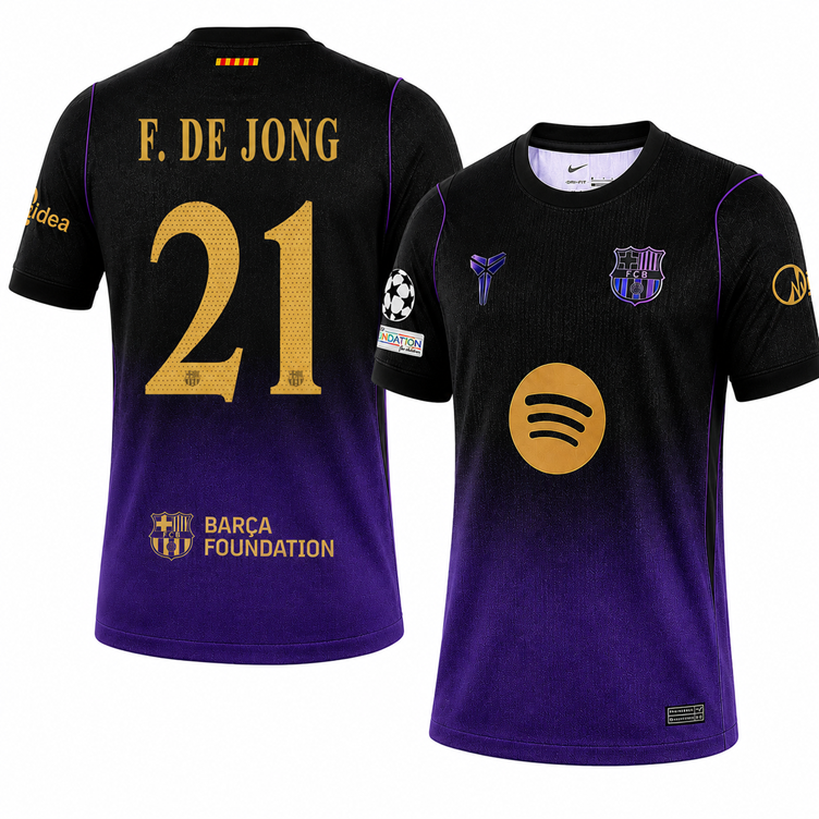 F. De Jong #21 Barcelona x Kobe Bryant Away 2026-27 Jersey - Purple