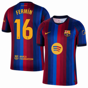 FERMÍN Lopez #16 Barcelona Home 2026/27 Jersey - Blue Red