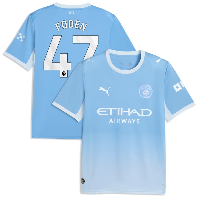 Manchester City Home 202627 Phil Foden #47 Jersey - Blue