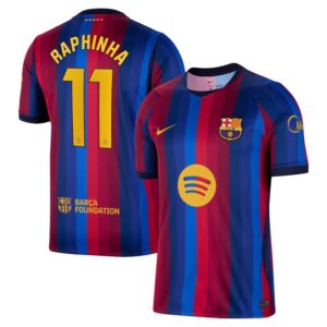 Raphinha #11 Barcelona Home 2026/27 Jersey - Blue Red