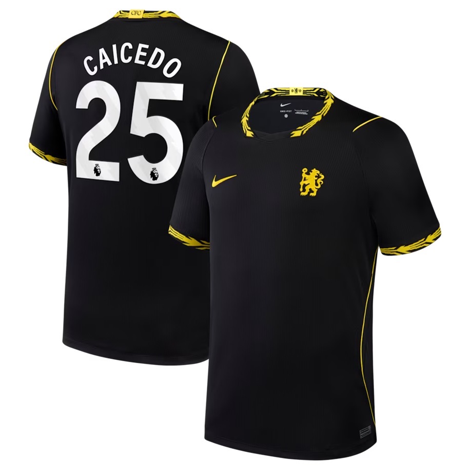 Caicedo #25 Chelsea Away 2026-27 Jersey - Black