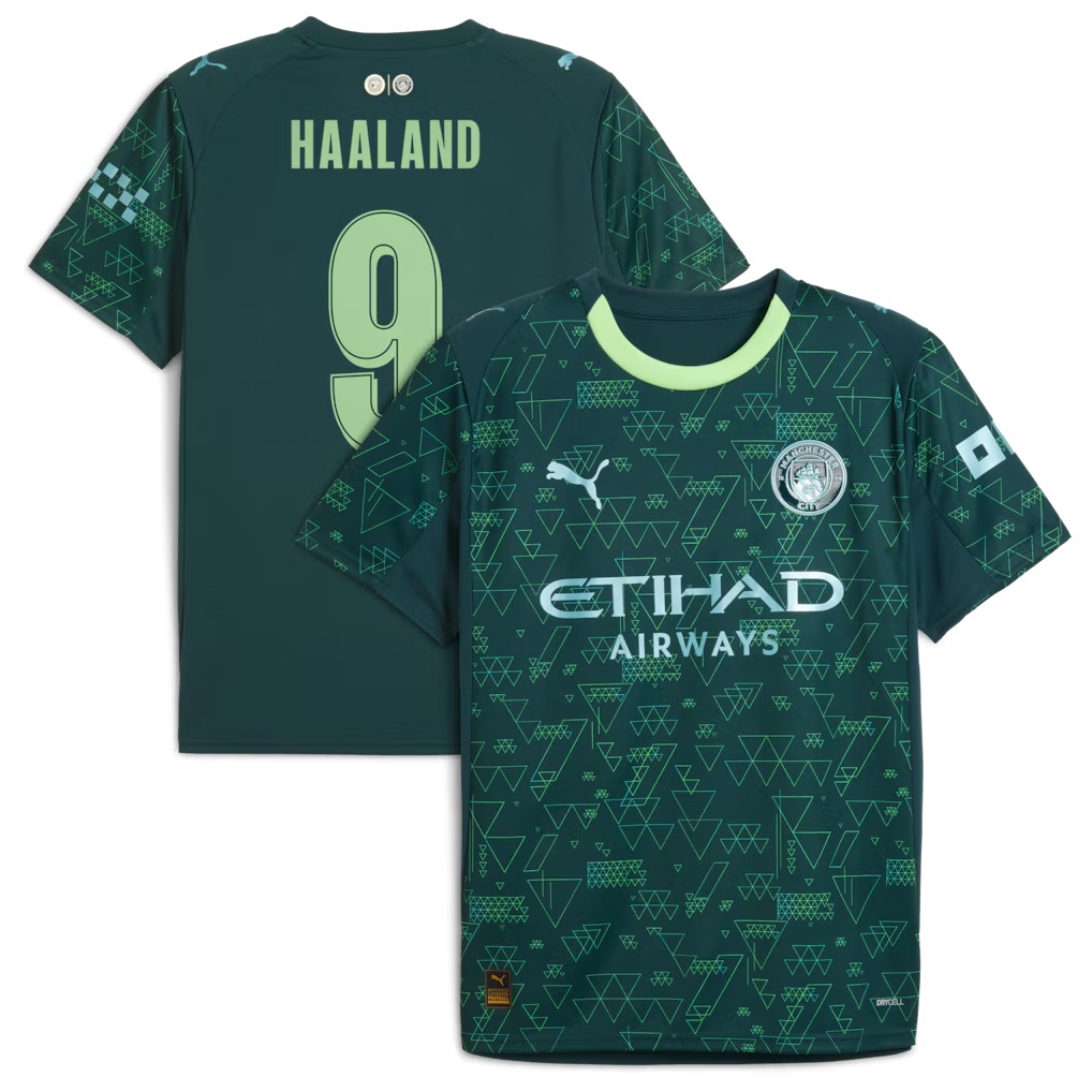 Manchester City Away 2026-27 Haaland #9 Jersey - Green