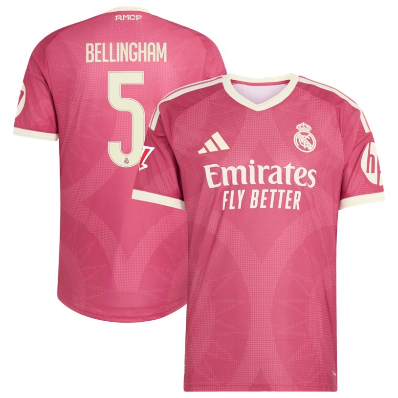 Real Madrid 2026-27 Bellingham #5 Third Jersey - Pink