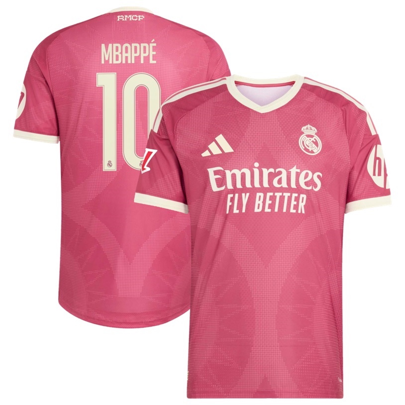 Real Madrid 2026-27 Mbappe #10 Third Jersey - Pink