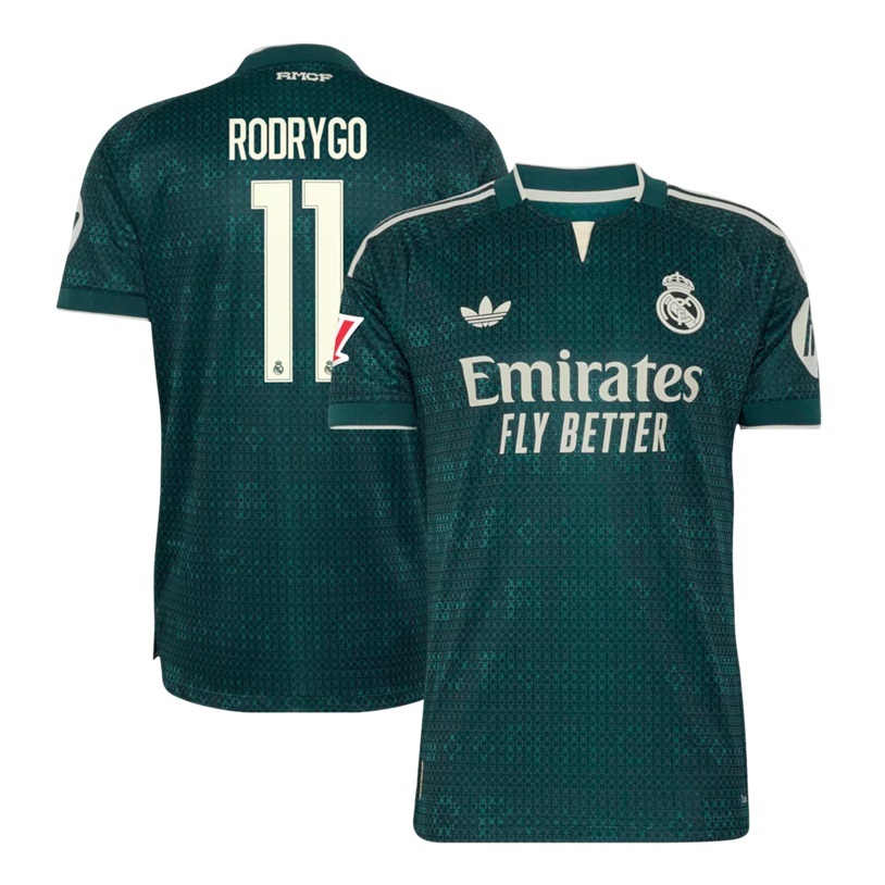 Real Madrid 2026-27 Rodrygo #11 Away Jersey - Green