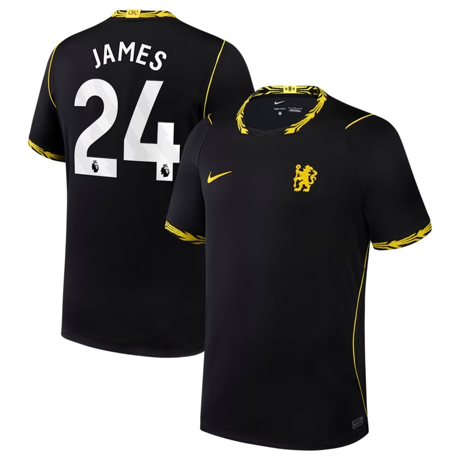 Reece James #25 Chelsea Away 2026-27 Jersey - Black
