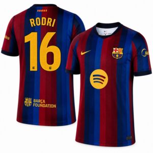Rodri #16 Barcelona Home 2026/27 Jersey - Red blue