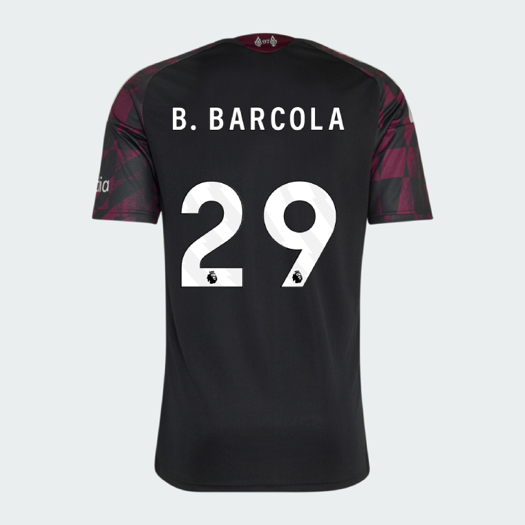 Liverpool Third B. BARCOLA 29 Jersey 26-27 - Black