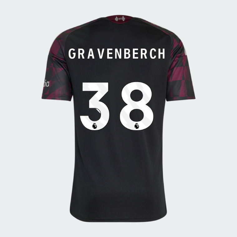 Liverpool Third GRAVENBERCH 38 Jersey 26-27 - Black