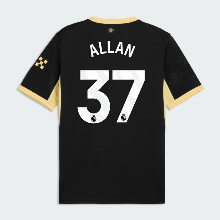 Manchester City Away ALLAN 37 Jersey 26-27 - Black