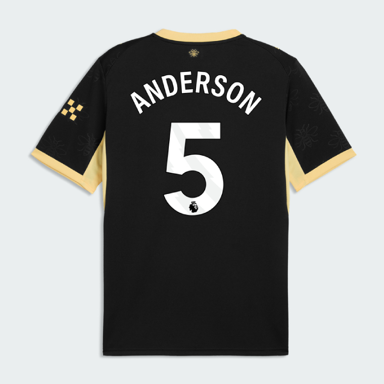 Manchester City Away ANDERSON 5 Jersey 26-27 - Black