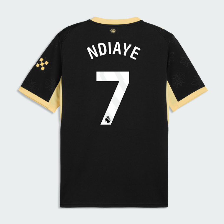 Manchester City Away NDIAYE 7 Jersey 26-27 - Black